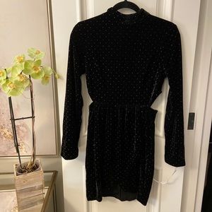 Black Velvet and Diamond Dress